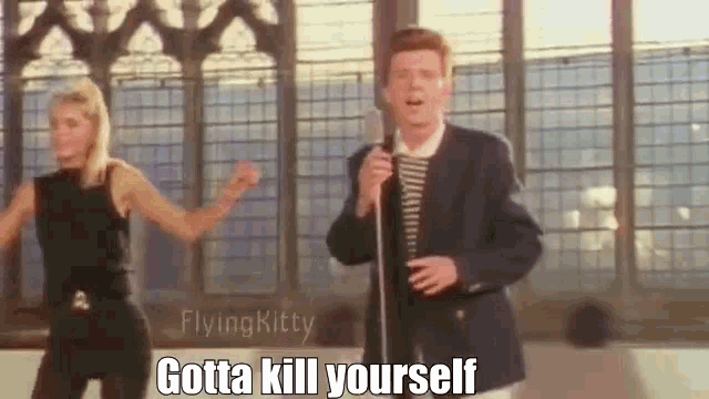 Whoever reply with a rickroll GIF first get 4 rocks for free