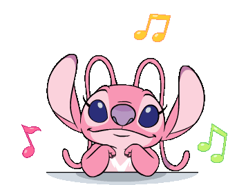 Lilo And Stitch Chilling Sticker - Lilo And Stitch Chilling Listening To Music Stickers