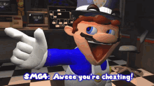 Smg4 Aweee Youre Cheating GIF - Smg4 Aweee Youre Cheating Cheat GIFs
