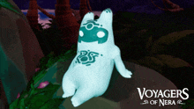 a poster for voyagers of nera shows a cartoon character
