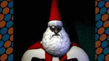 a cartoon of santa claus with a red hat and sunglasses