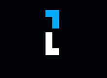 a blue circle with a square in the middle on a black background