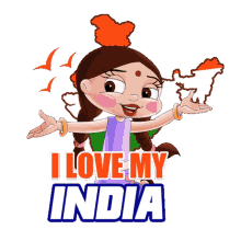 I Love My India Chutki GIF - I Love My India Chutki Chhota Bheem GIFs