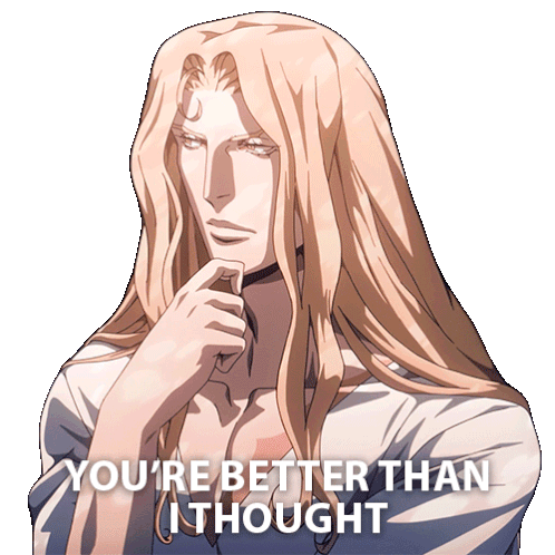 Youre Better Than I Thought Alucard Sticker - Youre Better Than I Thought Alucard Castlevania Stickers