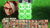 a video game screen shows alba meira and a time count of 54:46