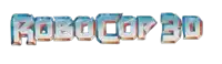 a logo for robocop 3d with a white background