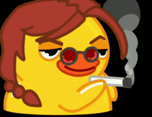 Rubber Duck Smoking Lara Croft Smoking GIF - Rubber Duck Smoking Duck Smoking Smoking GIFs