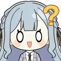 a cartoon of a girl with a question mark above her head
