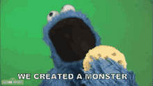 created a monster monster cookie monster sesame street