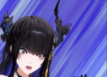 a close up of a girl 's face with a shocked look on her face