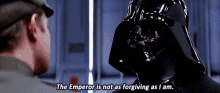 darth vader star wars forgiving emperor