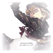 a drawing of a man with the words chuuya todito de solci written below it