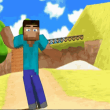 Steve Minecraft Dancing Mario64 GIF