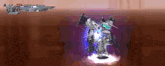 a screenshot of a video game shows a robot with a hp of 18000