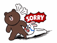 linefriends brown and cony bear