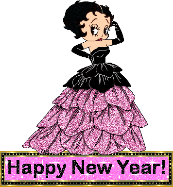 Betty Boop Happy New Year Sticker - Betty Boop Happy New Year Stickers
