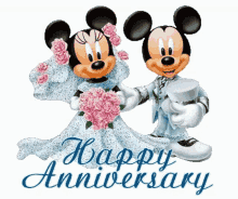 Happy Anniversary Wedding GIF - Happy Anniversary Wedding Minnie Mouse GIFs