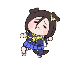 a cartoon of a girl with brown hair and a bow on her head