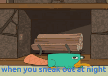 Sneak Out Perry The Platypus GIF - Sneak Out Perry The Platypus Phineas And Ferb GIFs