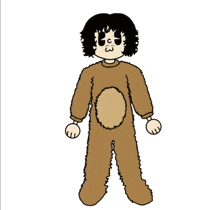 a cartoon drawing of a man standing in front of a large explosion