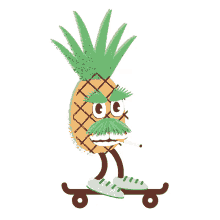 pineapple mr pineapple skateboard skateboarding skate