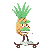 Pineapple Mr Pineapple Sticker - Pineapple Mr Pineapple Skateboard Stickers