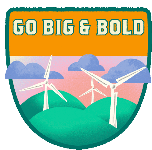 Go Big And Bold For Real Recovery Windmills Sticker - Go Big And Bold For Real Recovery Windmills Windmill Stickers
