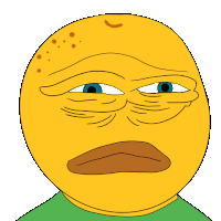 a cartoon drawing of a smiley face with a green shirt on