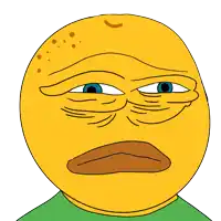 a cartoon drawing of a smiley face with a green shirt on