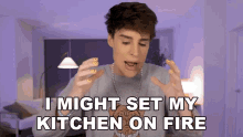 I Might Set My Kitchen On Fire Raphael Gomes GIF - I Might Set My Kitchen On Fire Raphael Gomes I Might Ruin My Kitchen GIFs