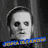 a black and white photo of a ghost with a mustache and a beard .
