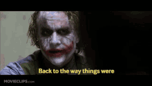 Back To The Way Things Were Go Back GIF - Back To The Way Things Were Go Back The Joker GIFs
