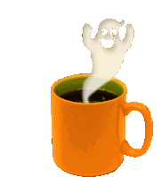 Good Morning Coffee Sticker - Good Morning Coffee Ghost Stickers