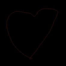 a drawing of a heart with a spider web on it