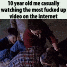 a group of people watching a video on the internet