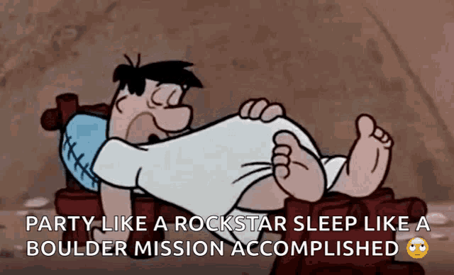 Fred Flintstone Sleeping GIF Fred Flintstone Sleeping Snoring Discover Share GIFs