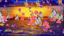 Happy Krishna Lotus GIF - Happy Krishna Lotus Flowers GIFs