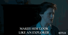 Makes Him Look Like An Explorer Claire Foy GIF - Makes Him Look Like An Explorer Claire Foy Queen Elizabeth Ii GIFs