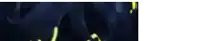 a blurry picture of a person wearing a blue and yellow jacket with a hood .