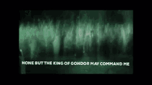 None But The King Of Gondor May Command Me Lotr GIF - None But The King Of Gondor May Command Me Lotr King Of Gondor GIFs
