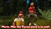 Smg4 Mario GIF - Smg4 Mario Man This Tarzan Movie Is So Cool GIFs