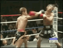 knocked out kick punch kick boxing