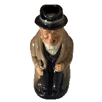 a statue of a man wearing a hat and coat