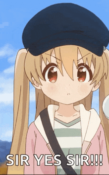 Anime Girl Salute GIF - Anime Girl Salute Slow Loop GIFs