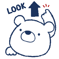 White Bear Sticker - White Bear Look Stickers
