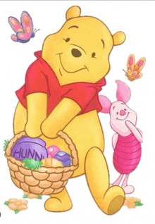 Winnie The Pooh Easter GIF - Winnie The Pooh Easter Pooh Easter GIFs