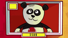 a cartoon of a panda bear with the name dawn above it