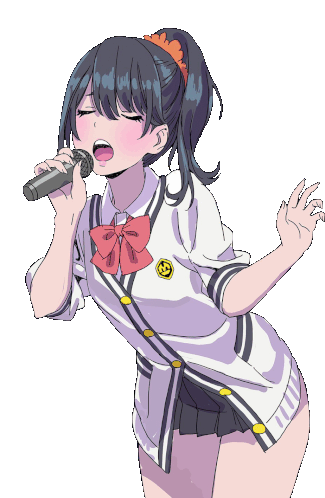 Rikka Takaranada Anime Singing Sticker - Rikka Takaranada Anime Singing  Anime Sing - Discover & Share GIFs