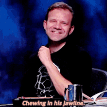 Critical Role Liam Obrien GIF - Critical Role Liam Obrien Chewing On His Jawline GIFs