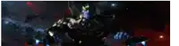 a blurred image of a superhero standing in the middle of a dark room .